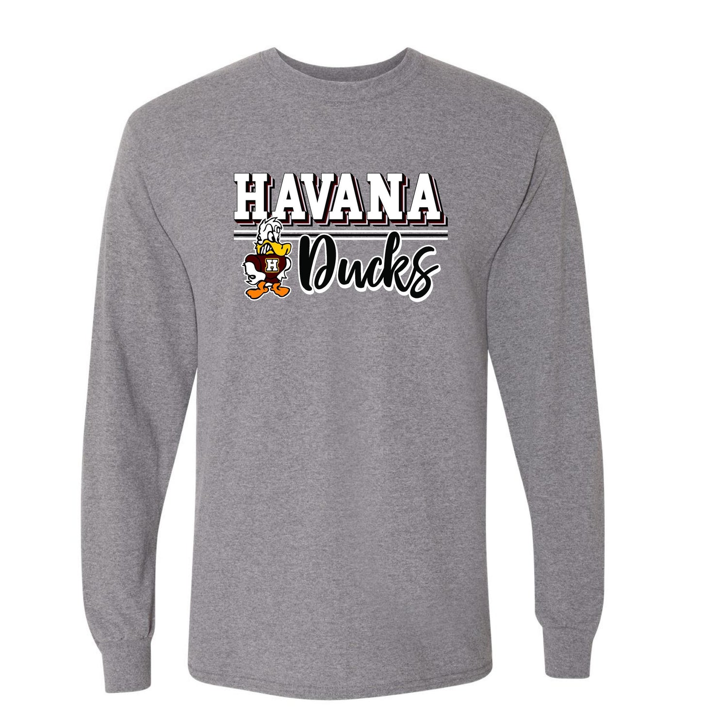 Havana Ducks Jr. High Basketball Gildan Unisex Long Sleeve T-Shirt (P.8400)