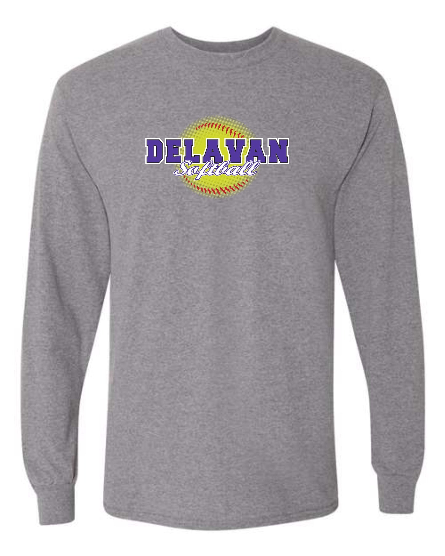 Delavan High School Softball Unisex Long Sleeve T-Shirt (P.8400/5400B)
