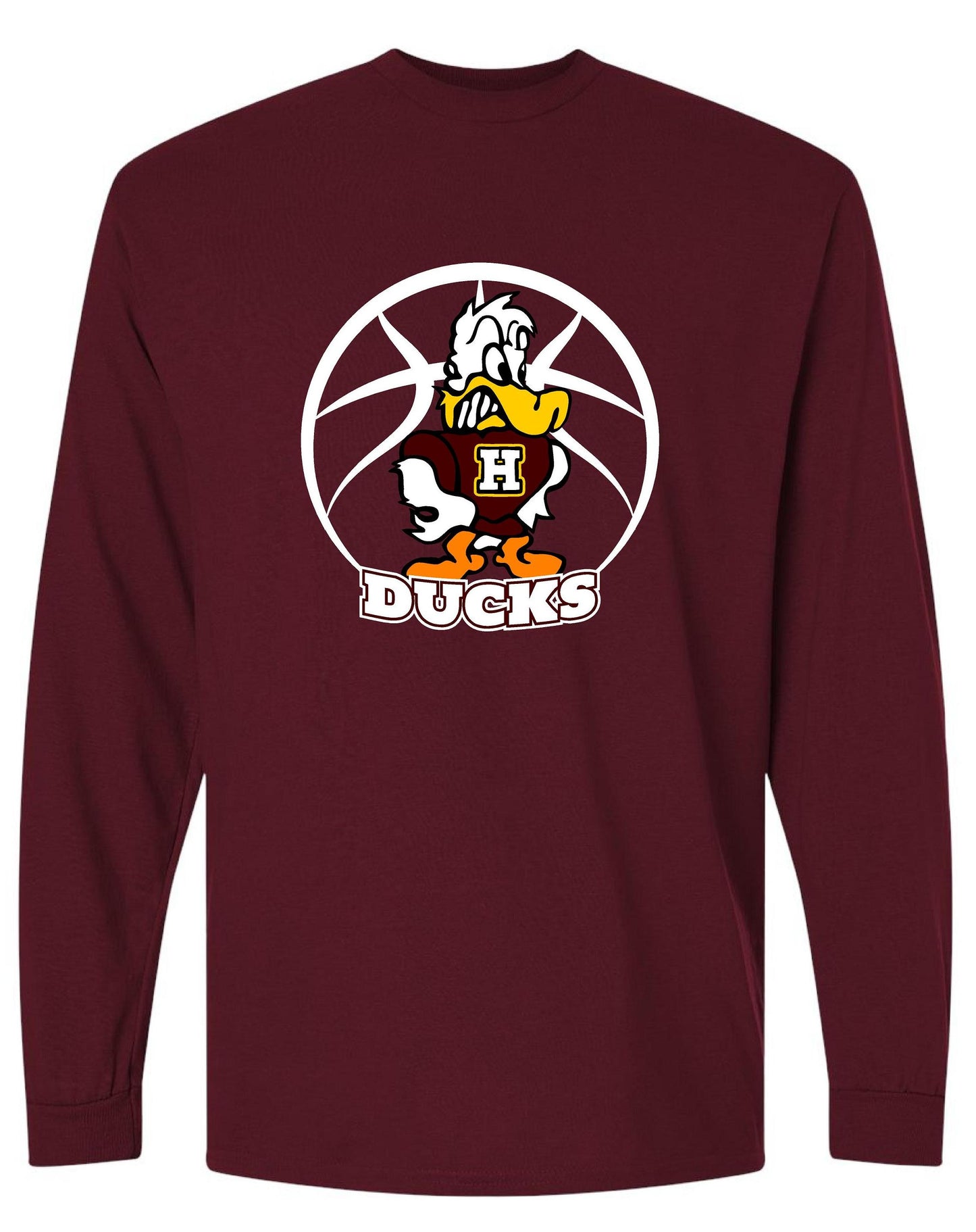 Havana Ducks Jr. High Basketball Gildan Unisex Long Sleeve T-Shirt (P.8400)