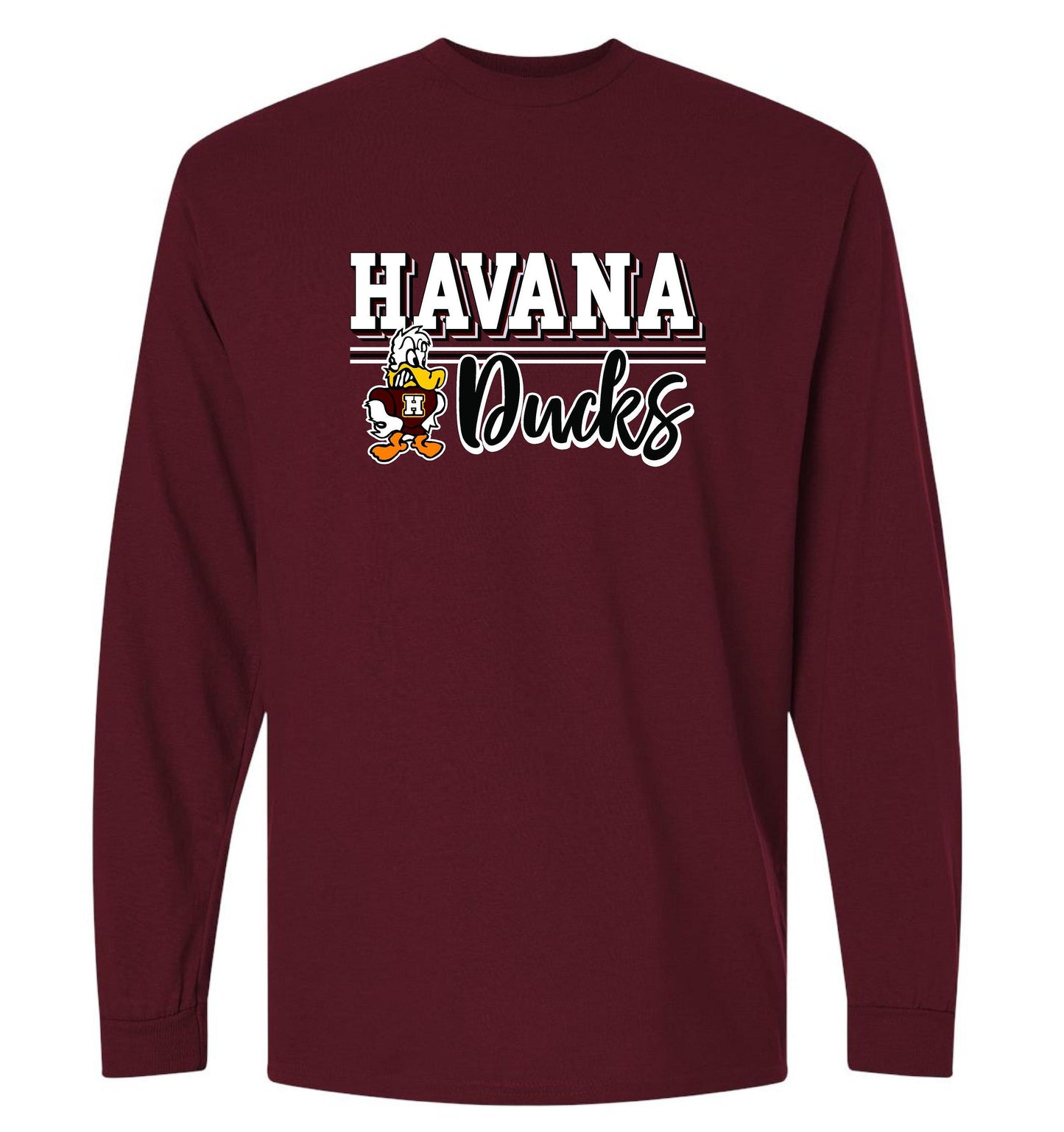 Havana Ducks Jr. High Basketball Gildan Unisex Long Sleeve T-Shirt (P.8400)