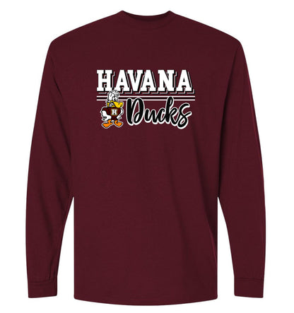 Havana Ducks Jr. High Basketball Gildan Unisex Long Sleeve T-Shirt (P.8400)