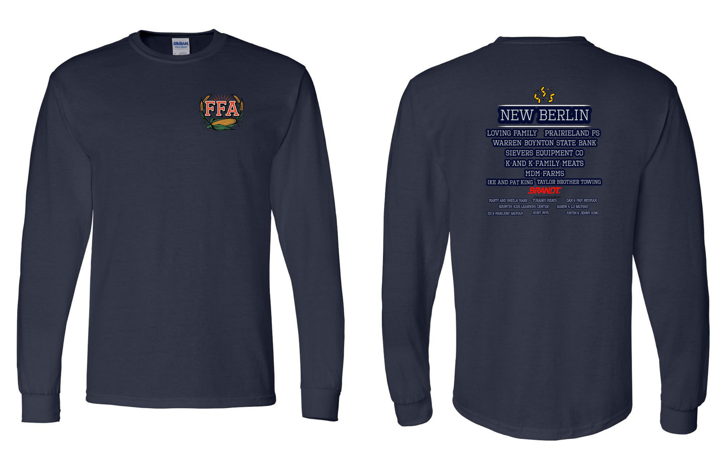 New Berlin FFA UNISEX Long Sleeve T-Shirt (P.8400/5400B)