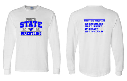 PORTA State Wrestling 2026 Unisex Long Sleeve T-Shirt (P.8400/5400B)