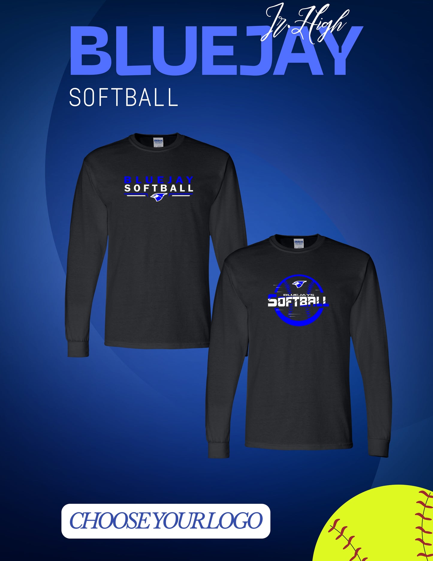 Porta Jr. High Softball UNISEX LONG SLEEVE (P.8400/5400B)
