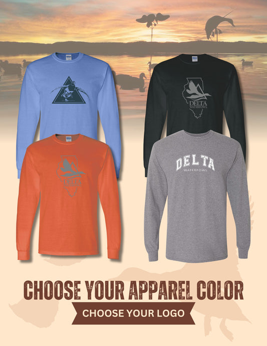 Delta Waterfowl UNISEX Long Sleeve T-Shirt (P.8400)