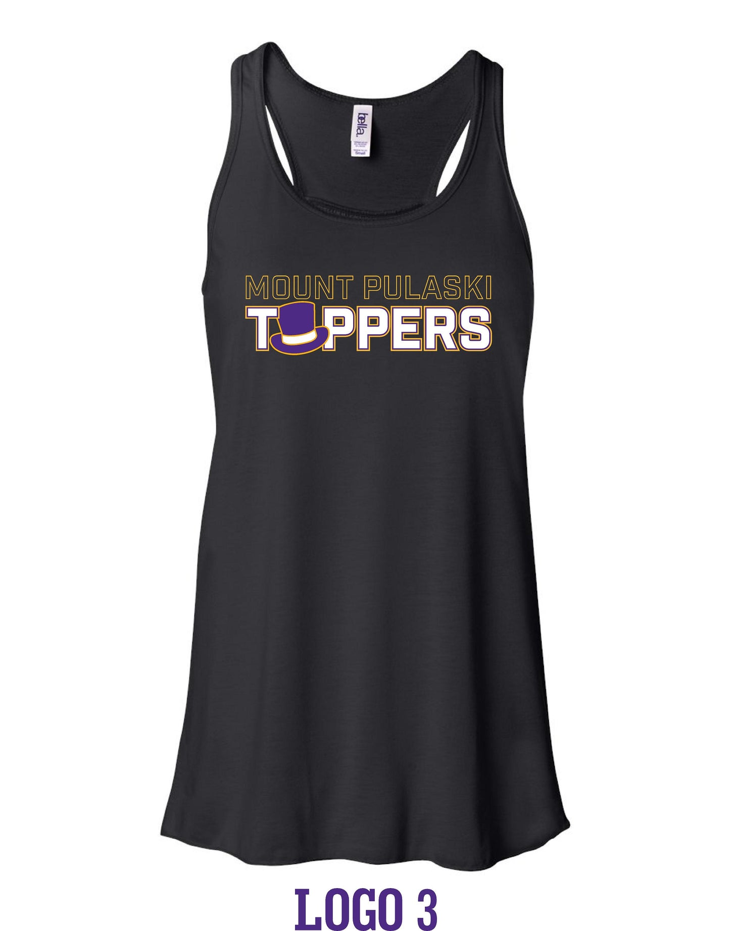Mount Pulaski Toppers BELLA + CANVAS - Women's Flowy Racerback Tank (P.8800)