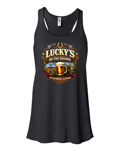 LUCKY'S ON THE SQUARE BELLA + CANVAS - Women's Flowy Racerback Tank (P.8800)