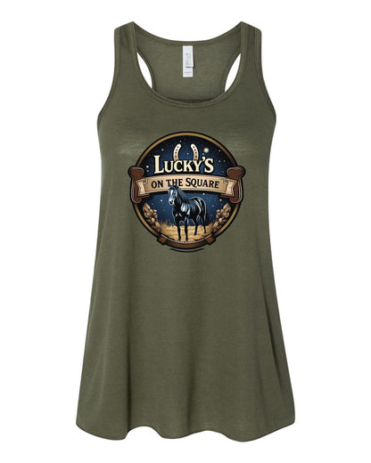 LUCKY'S ON THE SQUARE BELLA + CANVAS - Women's Flowy Racerback Tank (P.8800)