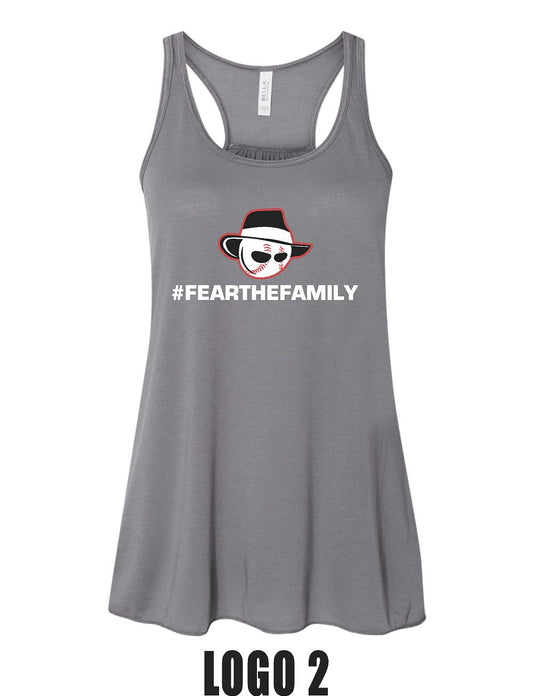 MAFIA BASEBALL BELLA + CANVAS - Women's Flowy Racerback Tank (P.8800)