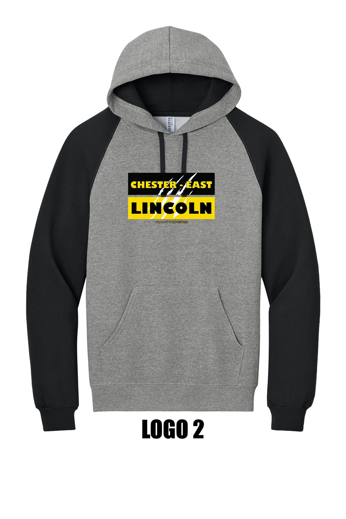 Chester-East Lincoln Jerzees® Unisex NuBlend® Colorblock Raglan Hoodie Sweatshirt (P.96C)