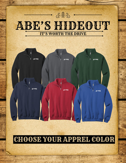 ABE'S HIDEOUT QUARTER ZIP SWEATSHIRT (P.995M)