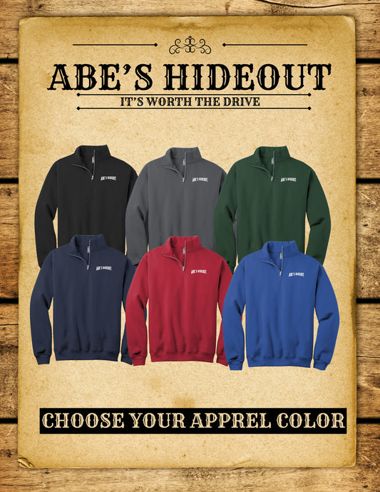 ABE'S HIDEOUT QUARTER ZIP SWEATSHIRT (P.995M)