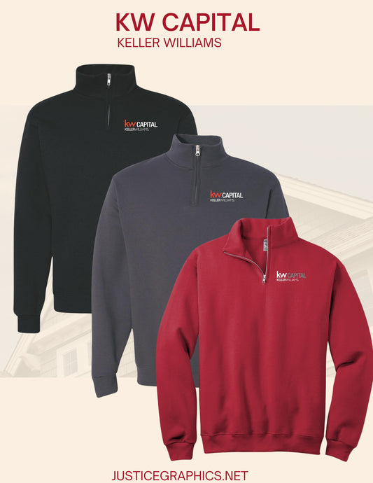 KW Capital Cadet Collar Quarter-Zip Sweatshirt - (E. 995MR)