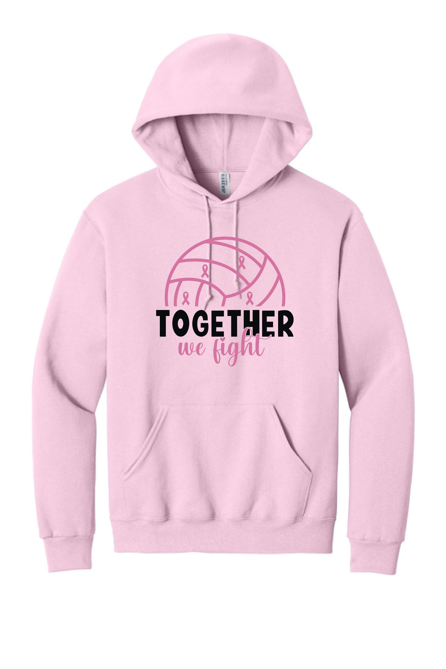 Breast Cancer Awareness Volleyball Hooded Sweatshirt (P.996M)