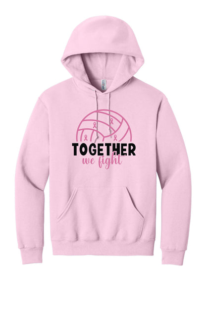 Breast Cancer Awareness Volleyball Hooded Sweatshirt (P.996M)