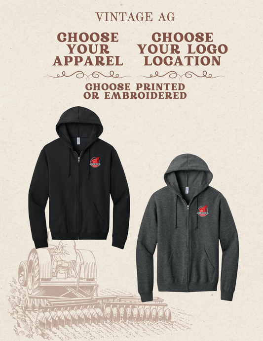 Vintage Ag Association Jerzees® NuBlend® Full-Zip Hooded Sweatshirt (P.993M)