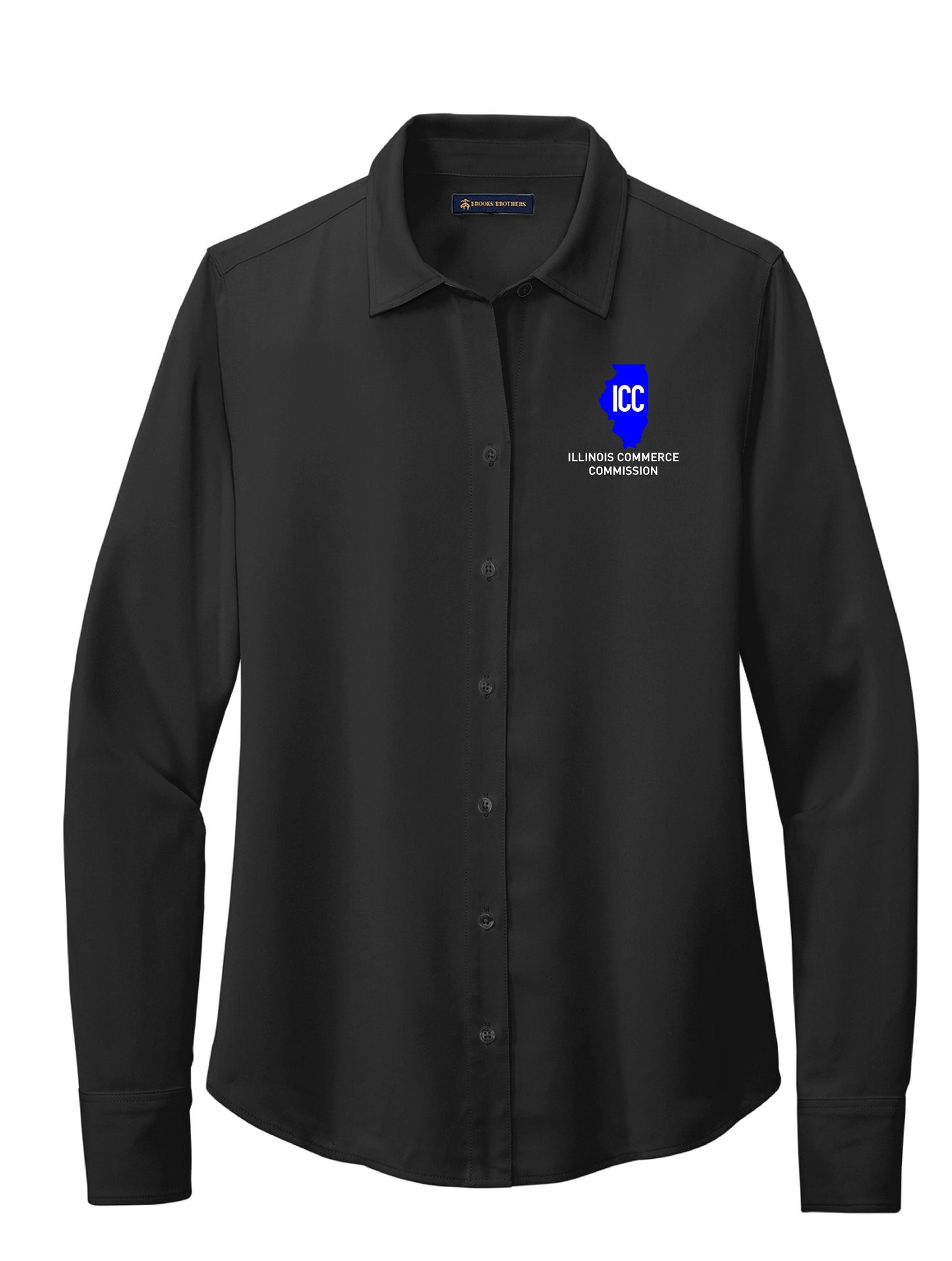 Illinois Commerce Commission Brooks Brothers® Women’s Full-Button Satin Blouse (E.BB18007)