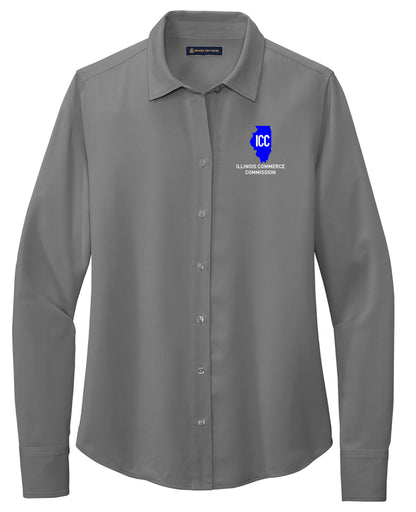 Illinois Commerce Commission Brooks Brothers® Women’s Full-Button Satin Blouse (E.BB18007)