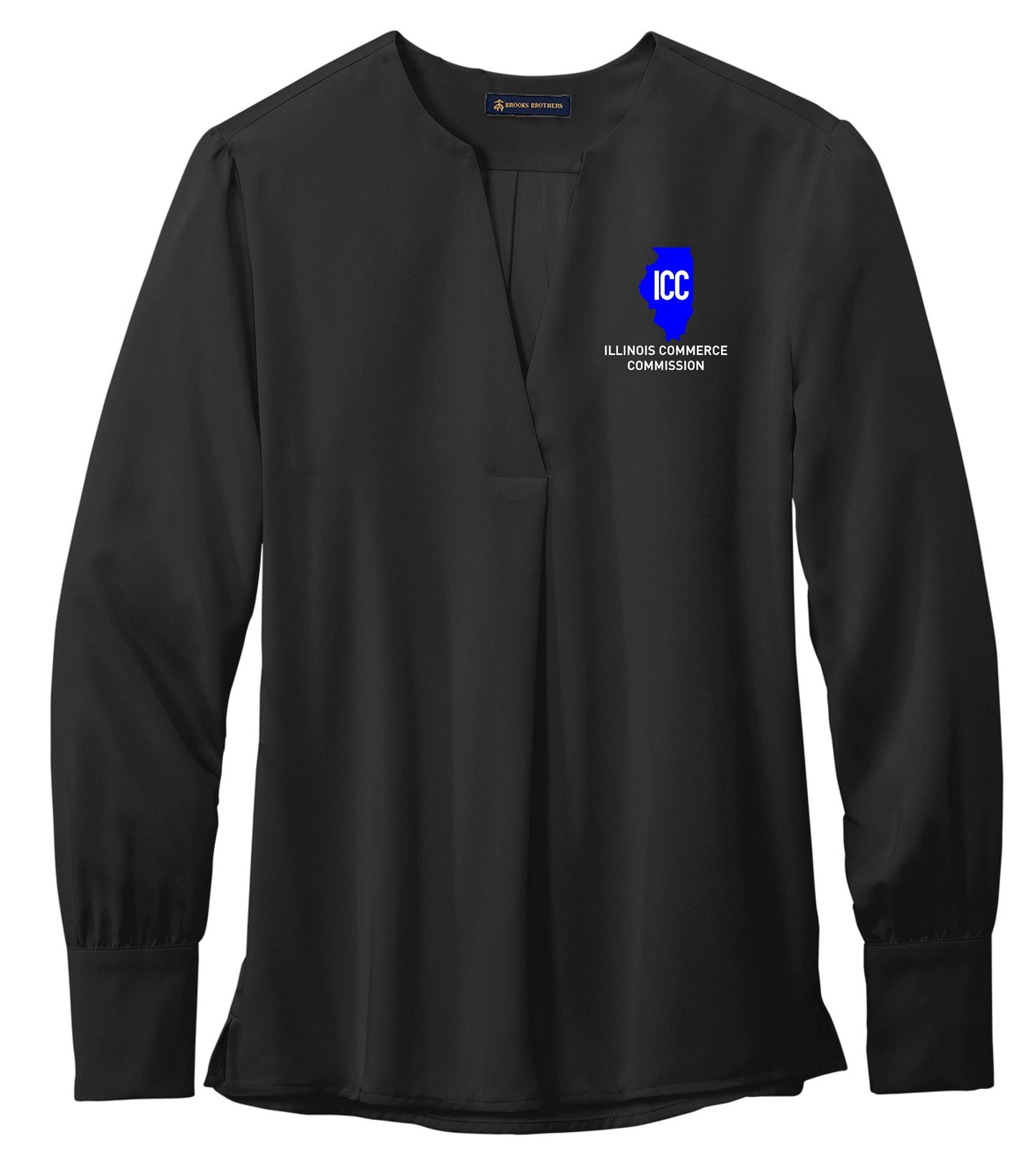 Illinois Commerce Commission Brooks Brothers® Women’s Open-Neck Satin Blouse (E.BB18009)