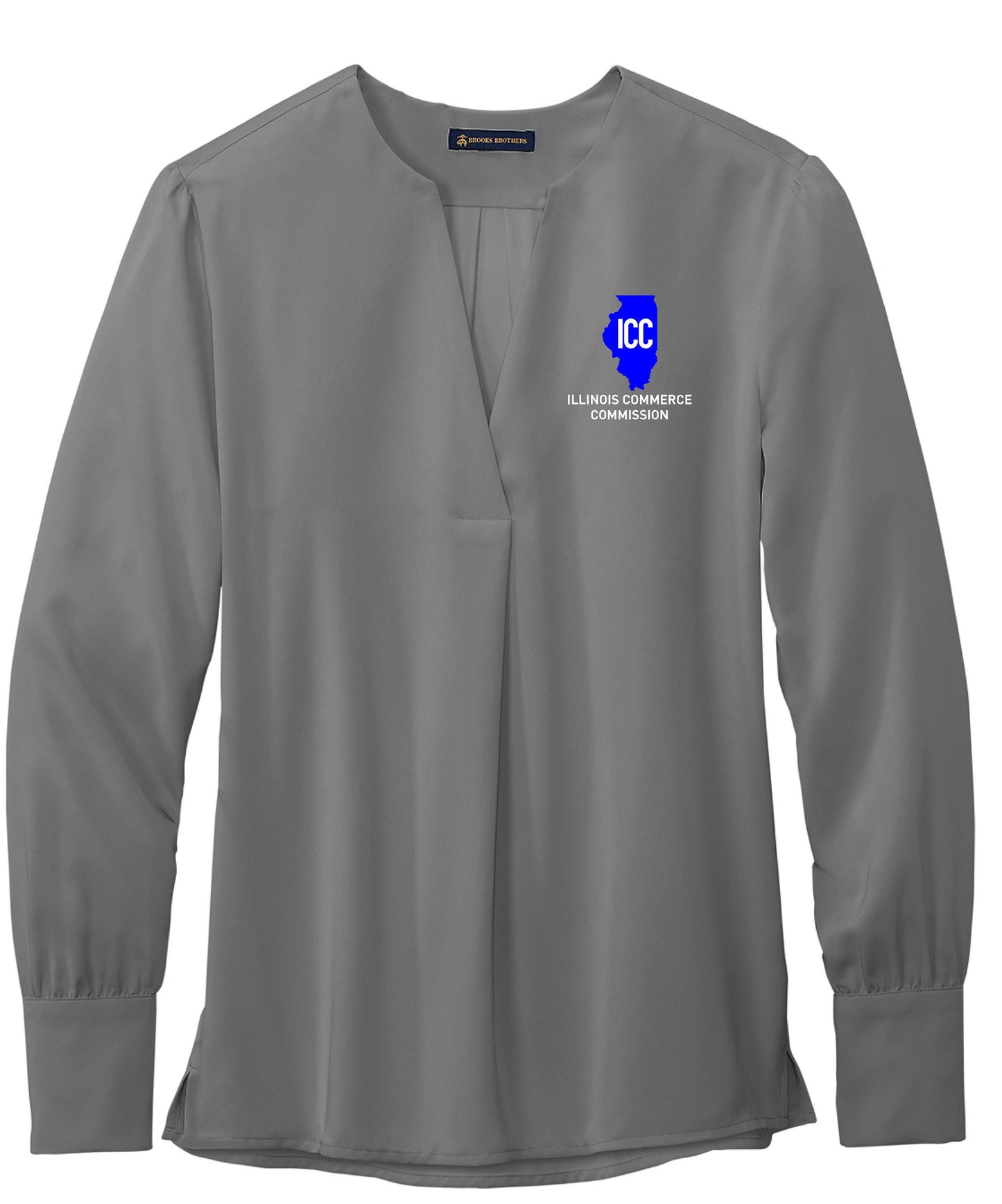 Illinois Commerce Commission Brooks Brothers® Women’s Open-Neck Satin Blouse (E.BB18009)