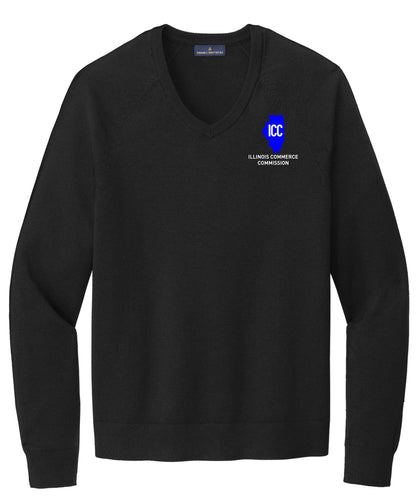 Illinois Commerce Commission Brooks Brothers® Cotton Stretch V-Neck Sweater (E.BB18400)