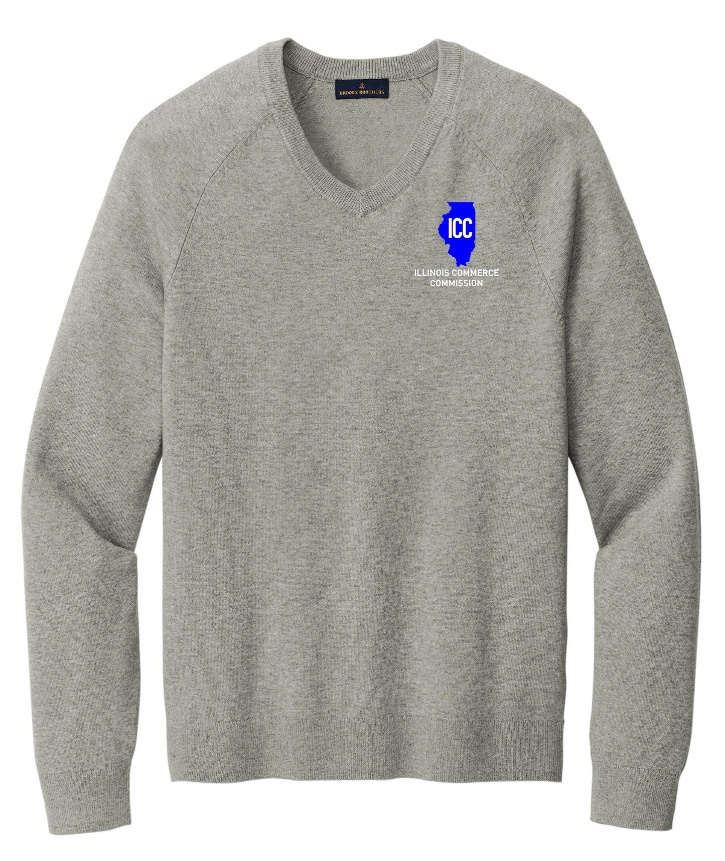 Illinois Commerce Commission Brooks Brothers® Cotton Stretch V-Neck Sweater (E.BB18400)