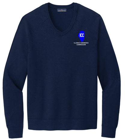 Illinois Commerce Commission Brooks Brothers® Cotton Stretch V-Neck Sweater (E.BB18400)