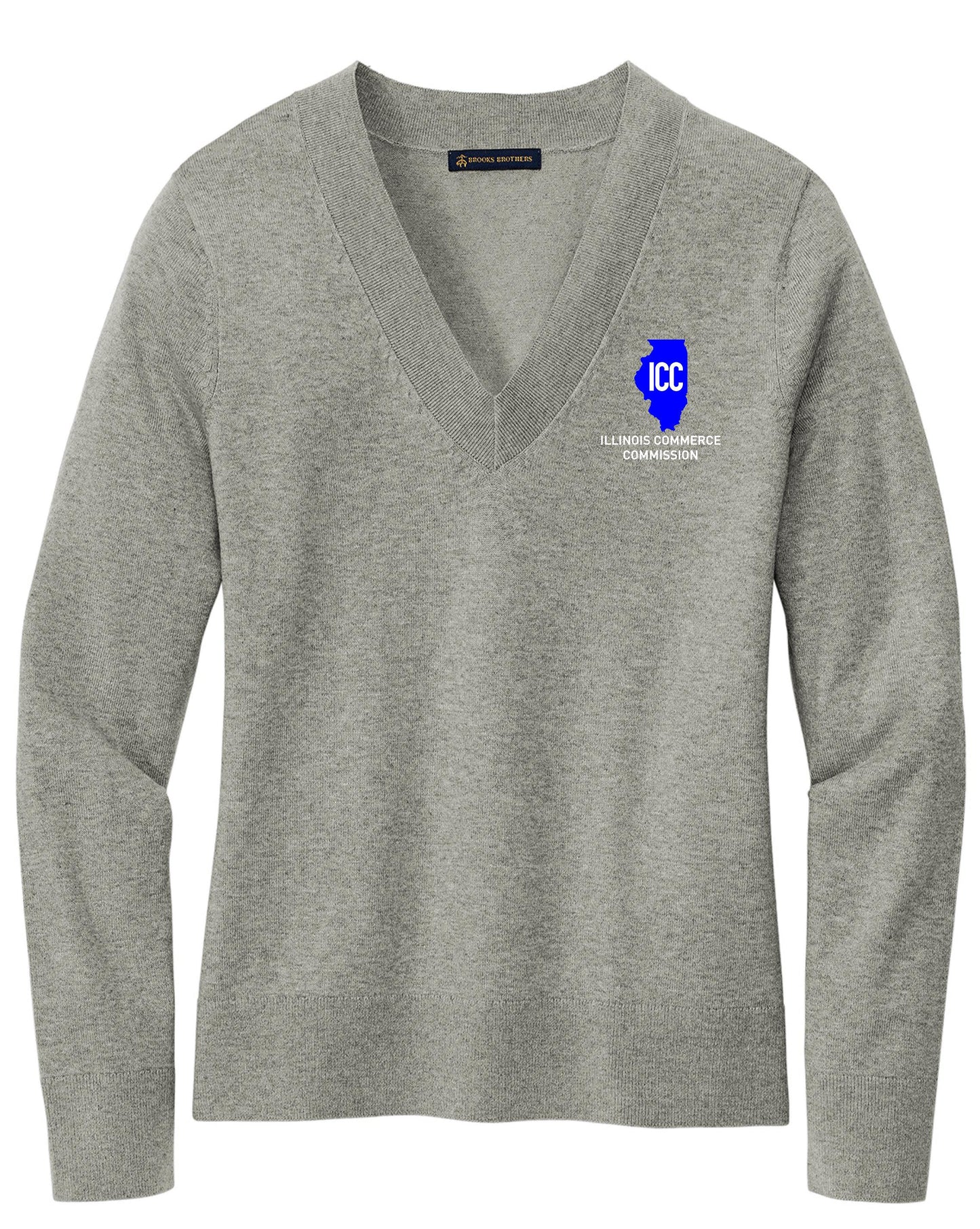 Illinois Commerce Commission Brooks Brothers® Women’s Cotton Stretch V-Neck Sweater (E.BB18401)