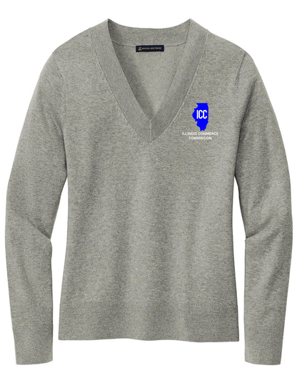 Illinois Commerce Commission Brooks Brothers® Women’s Cotton Stretch V-Neck Sweater (E.BB18401)