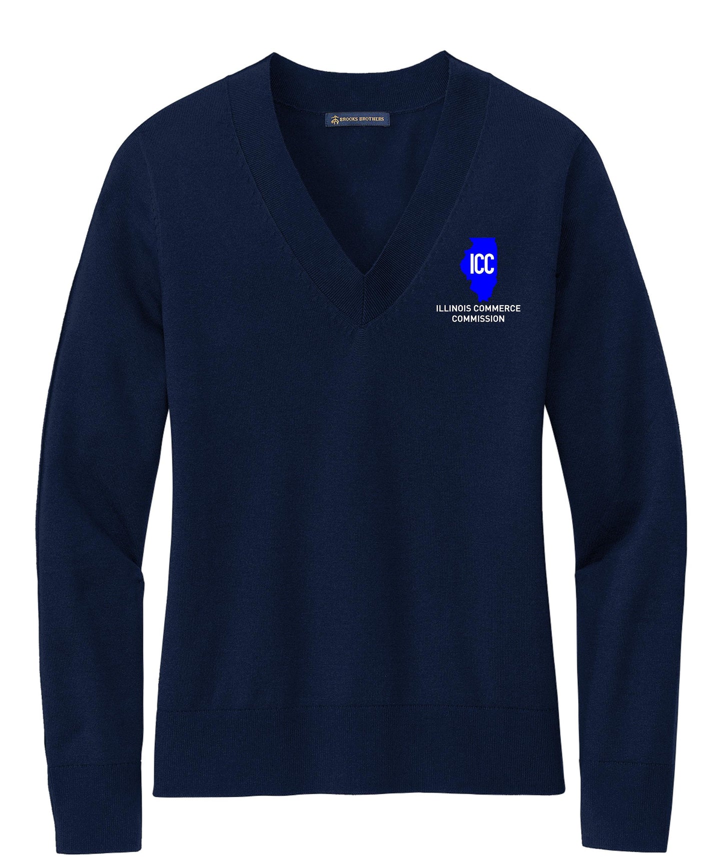 Illinois Commerce Commission Brooks Brothers® Women’s Cotton Stretch V-Neck Sweater (E.BB18401)