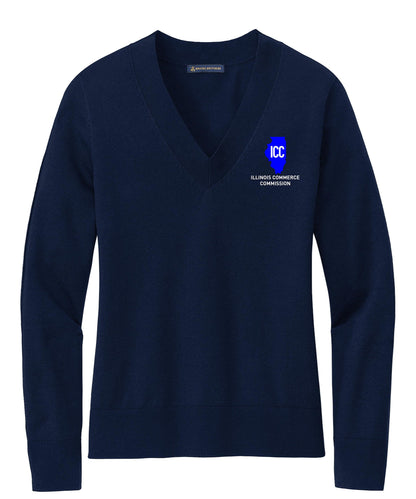 Illinois Commerce Commission Brooks Brothers® Women’s Cotton Stretch V-Neck Sweater (E.BB18401)