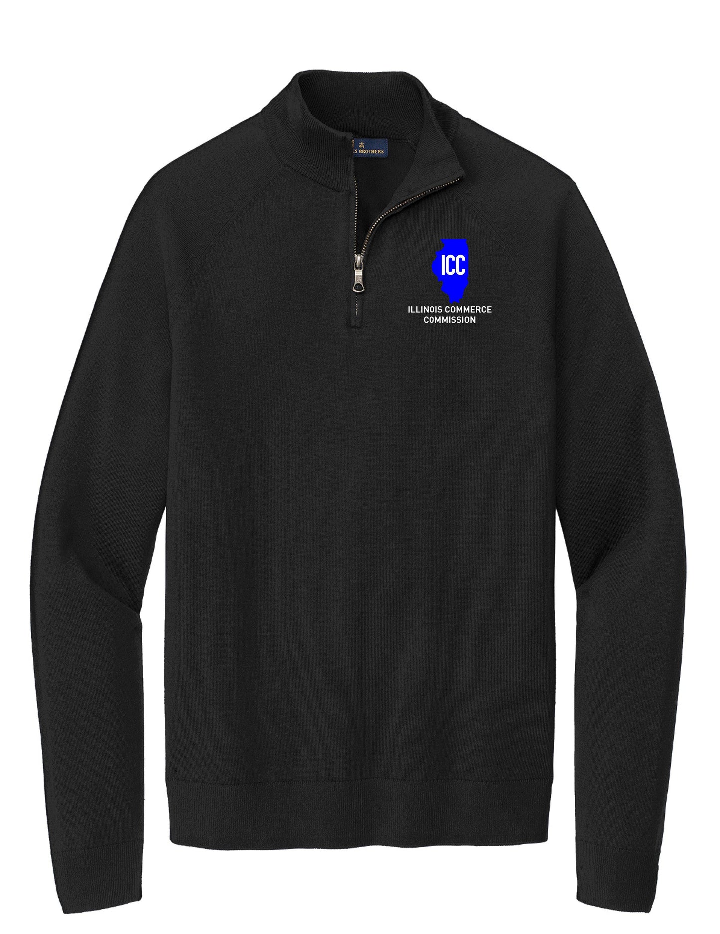 Illinois Commerce Commission Brooks Brothers® Cotton Stretch 1/4-Zip Sweater (E.BB18402)