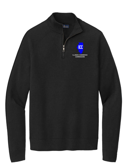 Illinois Commerce Commission Brooks Brothers® Cotton Stretch 1/4-Zip Sweater (E.BB18402)