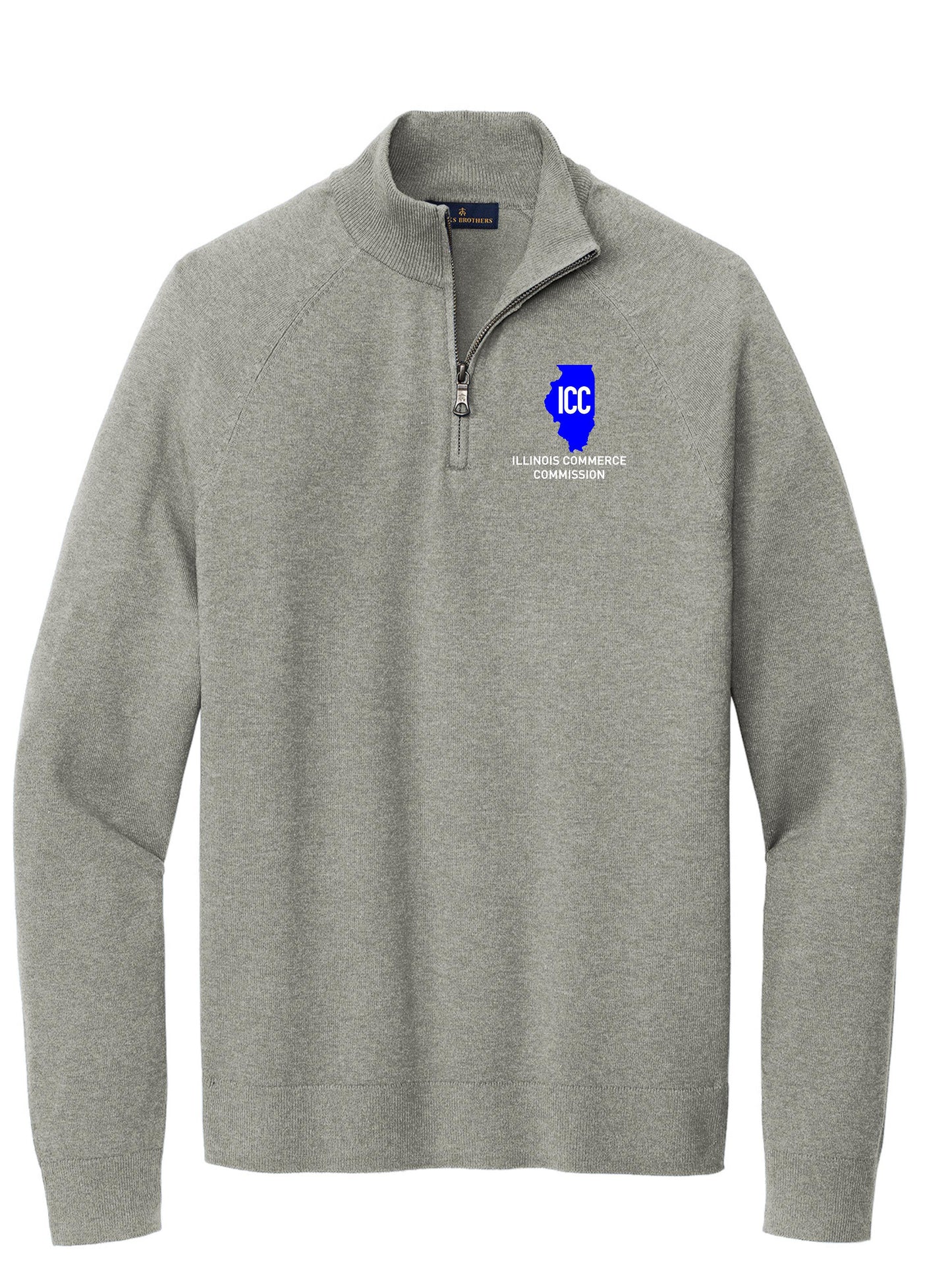 Illinois Commerce Commission Brooks Brothers® Cotton Stretch 1/4-Zip Sweater (E.BB18402)