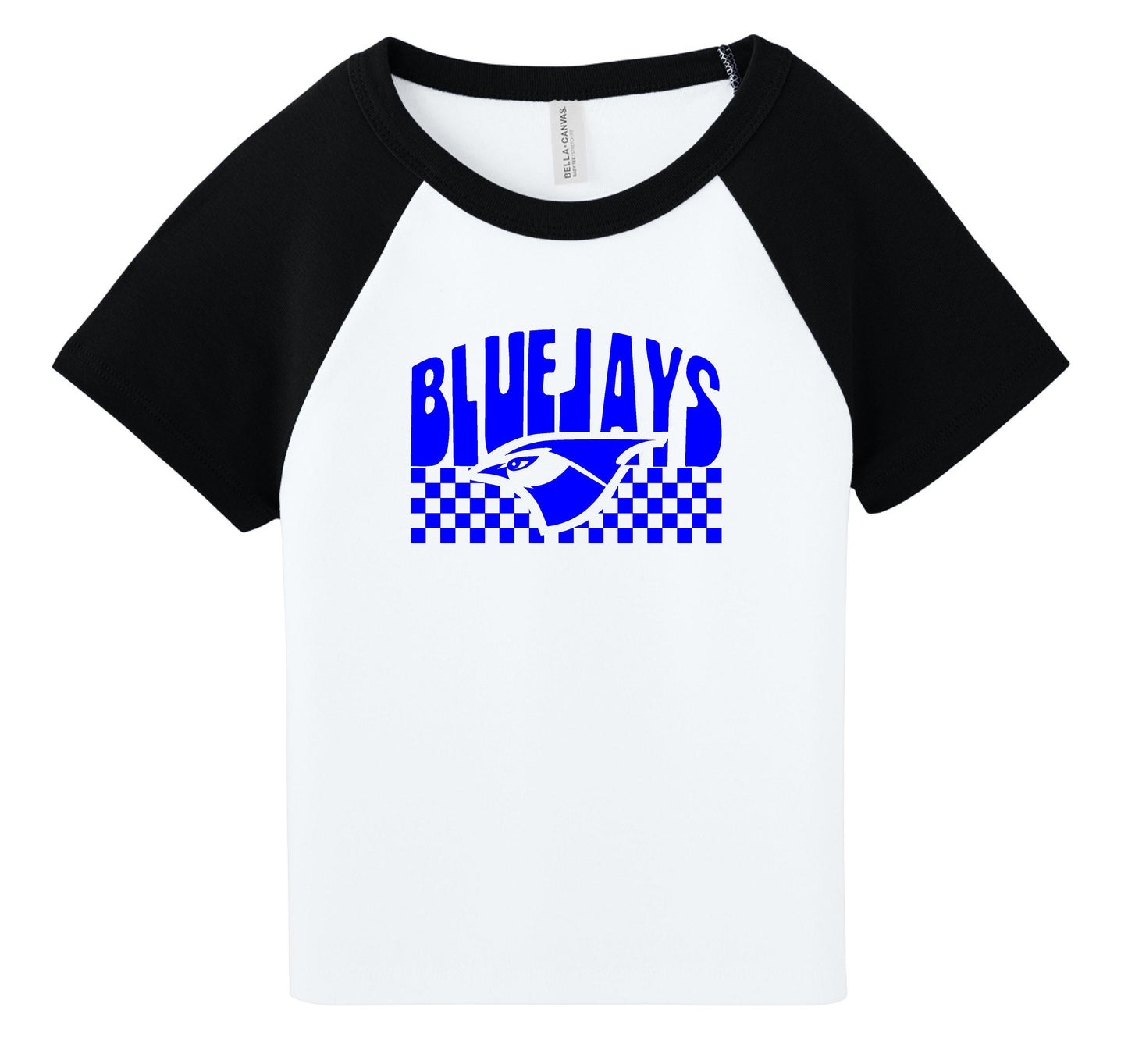 PORTA BLUEJAYS BELLA+CANVAS® Women’s Micro Rib Raglan Baby Tee (P.BC1201)