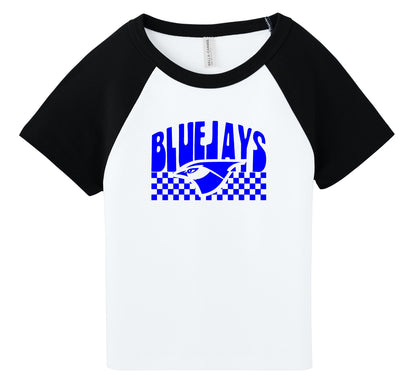 PORTA BLUEJAYS BELLA+CANVAS® Women’s Micro Rib Raglan Baby Tee (P.BC1201)