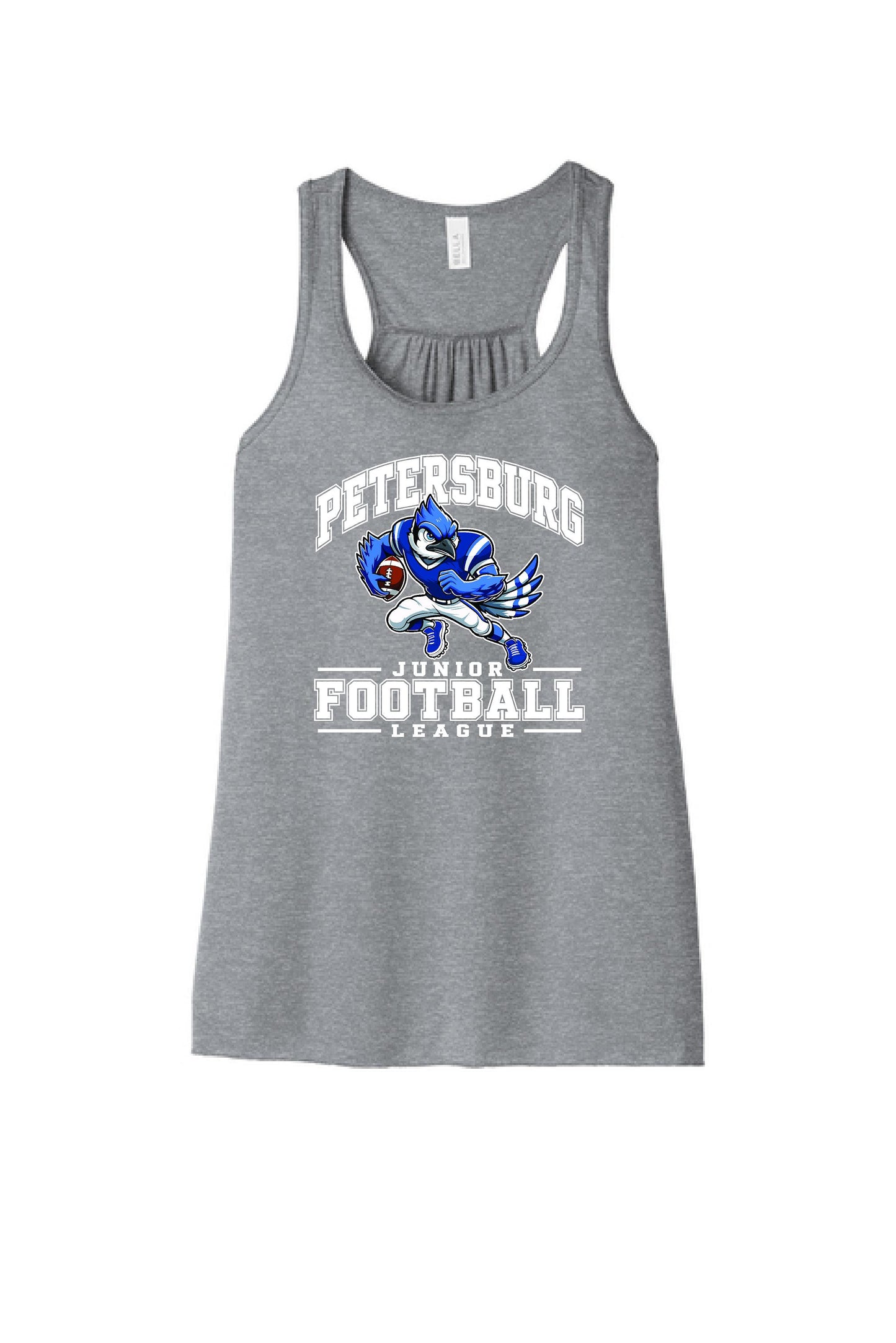 Petersburg Junior Football League BELLA + CANVAS - Women's Flowy Racerback Tank (P.BC8800)