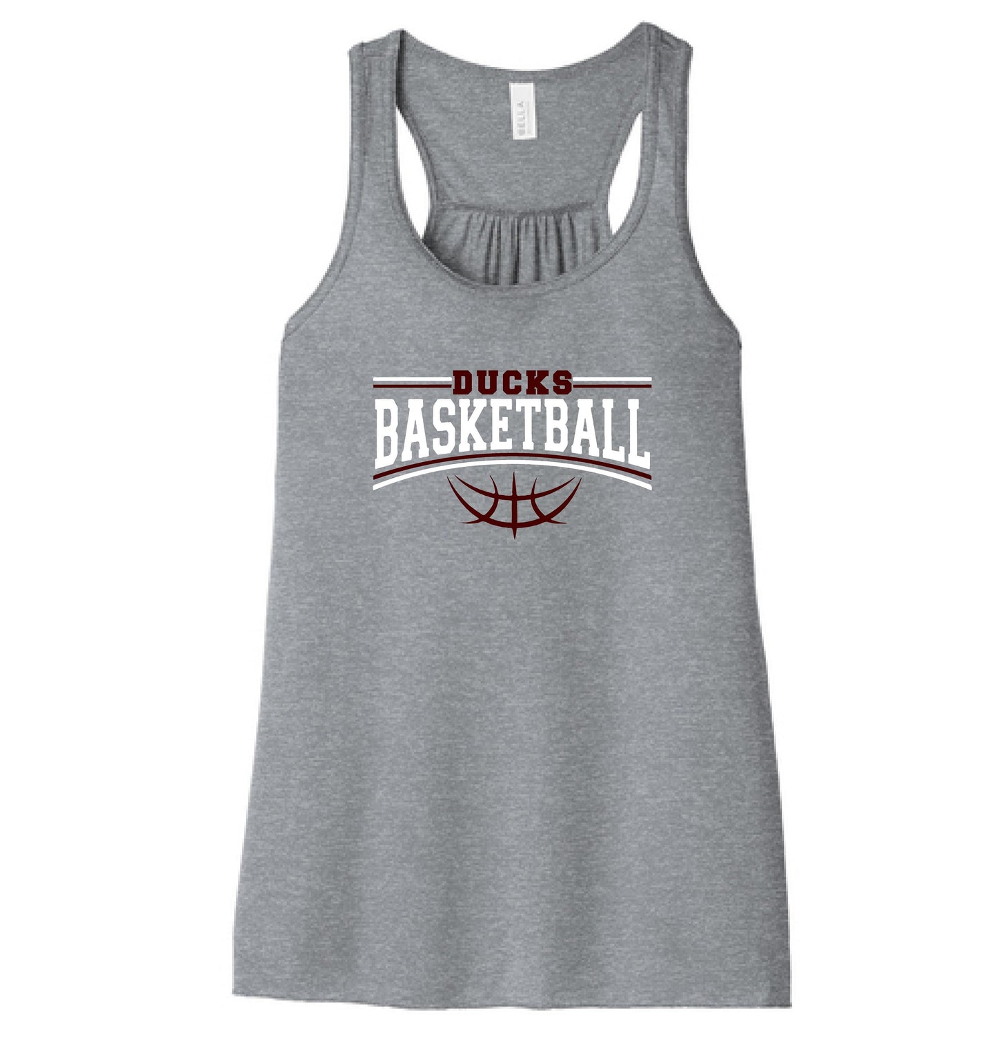 Havana Ducks Jr. High Basketball BELLA + CANVAS - Women's Flowy Racerback Tank (P.BC8800)