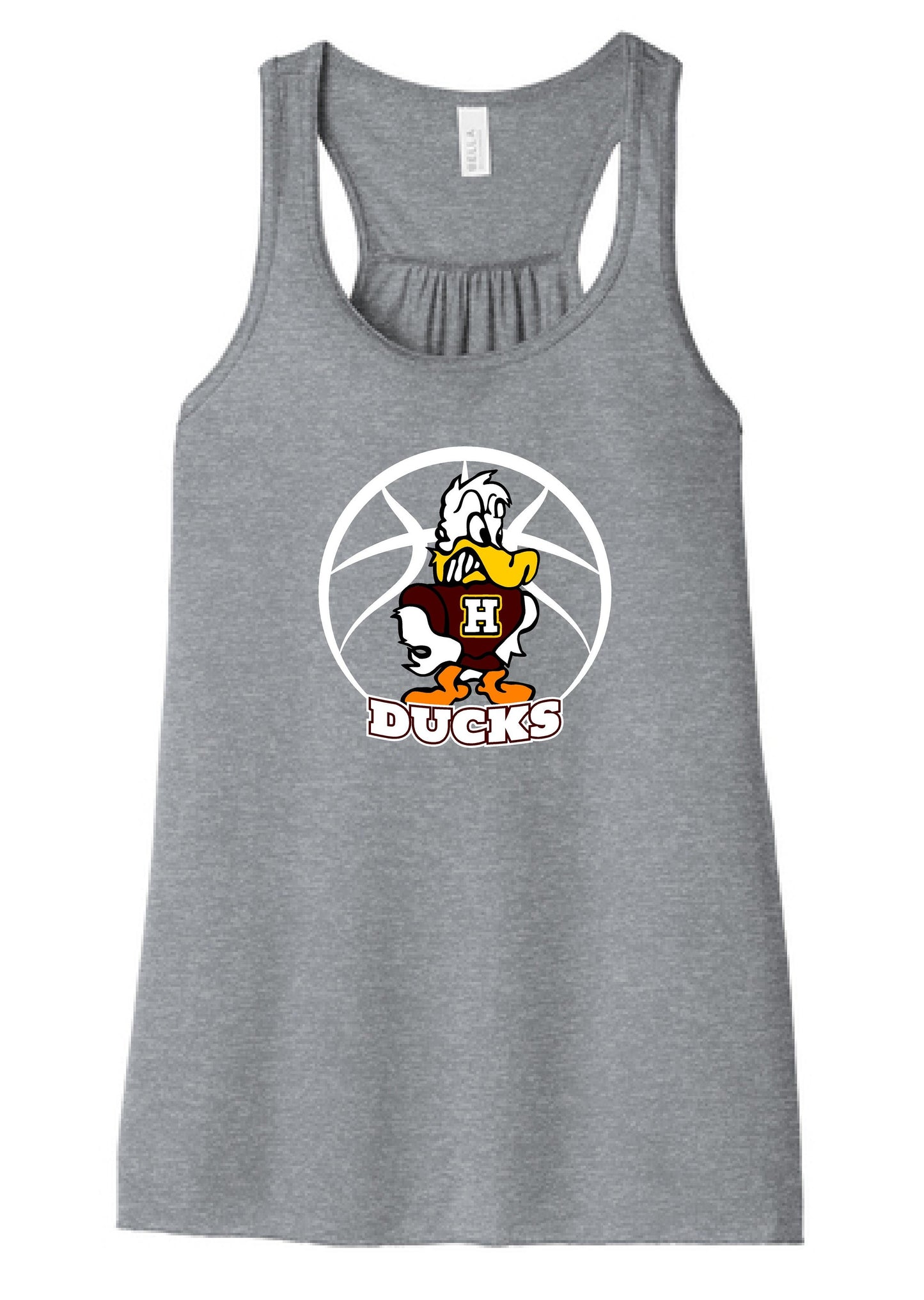 Havana Ducks Jr. High Basketball BELLA + CANVAS - Women's Flowy Racerback Tank (P.BC8800)