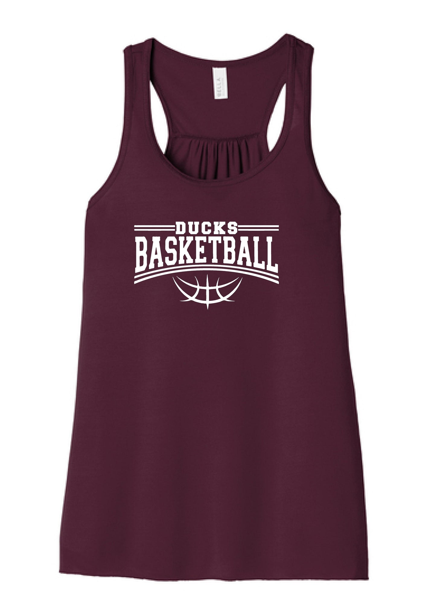 Havana Ducks Jr. High Basketball BELLA + CANVAS - Women's Flowy Racerback Tank (P.BC8800)