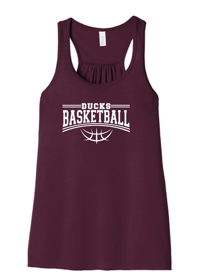 Havana Ducks Jr. High Basketball BELLA + CANVAS - Women's Flowy Racerback Tank (P.BC8800)