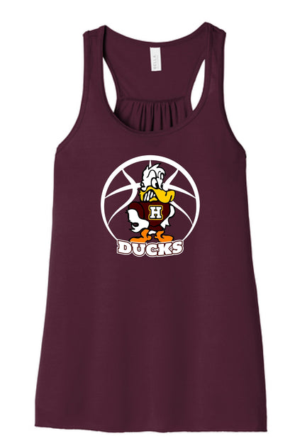 Havana Ducks Jr. High Basketball BELLA + CANVAS - Women's Flowy Racerback Tank (P.BC8800)