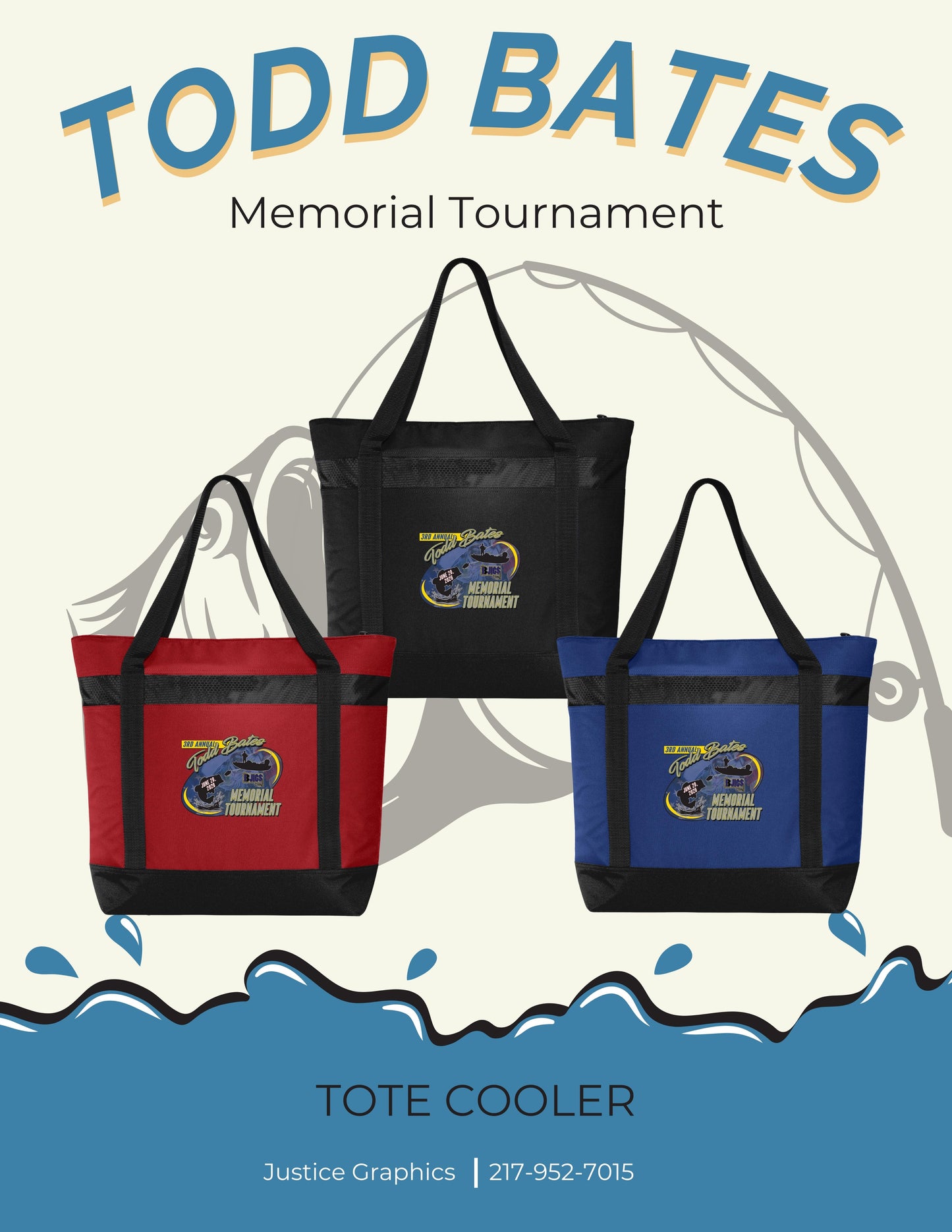 3rd Annual Todd Bate Memorial Tournament Port Authority® Large Tote Cooler (P. BG527)