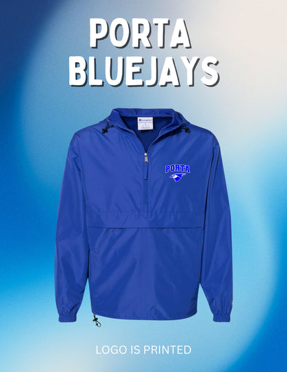 Porta Bluejays Champion - Hooded Packable Quarter-Zip Jacket (P.CO200)