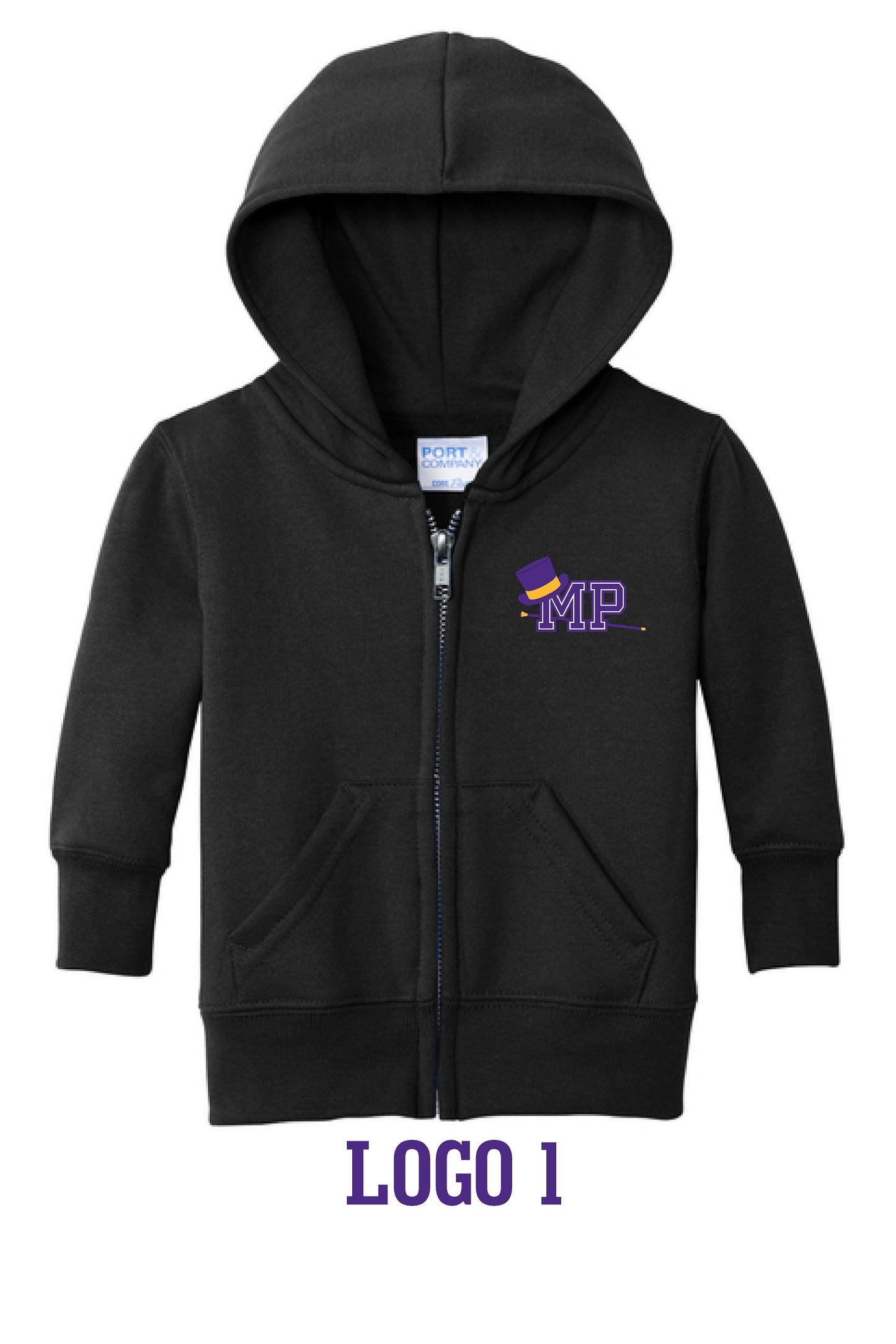 Mount Pulaski Toppers Port & Co™ Infant Core Fleece Full-Zip Hooded Sweatshirt (P.CAR78IZH)