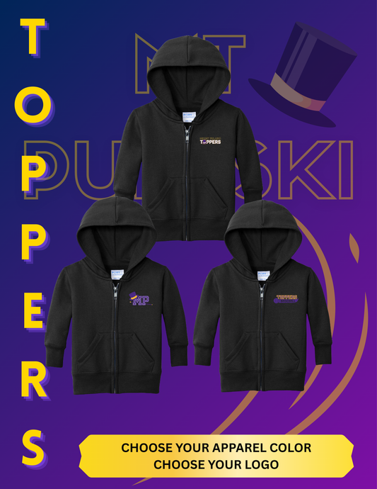 Mount Pulaski Toppers Port & Co™ Infant Core Fleece Full-Zip Hooded Sweatshirt (P.CAR78IZH)