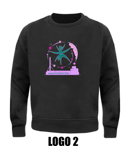 SPRINGFIELD GYMNASTICS CENTER TODDLER/YOUTH CREWNECK SWEATSHIRT (EMB.ABB.COLUMBIA)