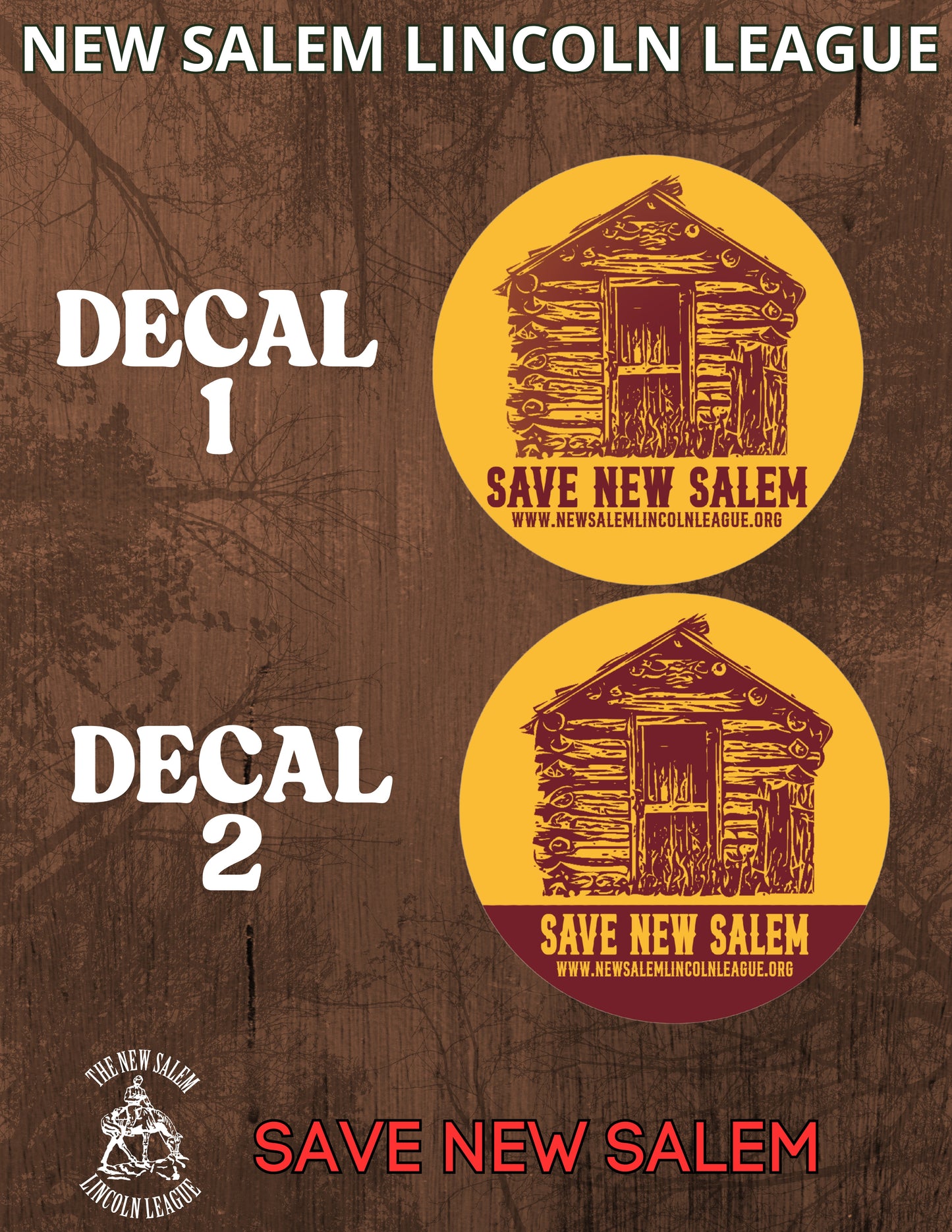 NEW SALEM LINCOLN LEAGUE Decal