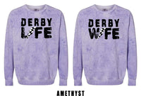 DERBY LIFE or DERBY WIFE Comfort Colors Crewneck Sweatshirt  (P.1545)
