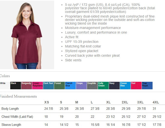 IDCEO CrownLux Performance® Plaited Polo (E.DG20/DG20W)